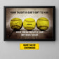 Personalized Motivational Softball Canvas Painting, You Talent Is God's Gift To You, Inspirational Quotes Wall Art Decor, Poster Gift For Softball Lovers