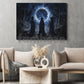 Halloween Witch Canvas Painting, Coven Of Three Sorceresses Wall Art Decor, Spooky Season Poster Gift For Witch Lovers