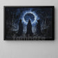 Halloween Witch Canvas Painting, Coven Of Three Sorceresses Wall Art Decor, Spooky Season Poster Gift For Witch Lovers
