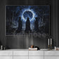 Halloween Witch Canvas Painting, Coven Of Three Sorceresses Wall Art Decor, Spooky Season Poster Gift For Witch Lovers