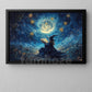 Halloween Witch Reading Books Canvas Painting, Enchanted Witch Reading Ancient Spells Wall Art Decor, Spooky Season Poster Gift For Witch Lovers