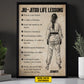 Jiu Jitsu Life Lessons, Personalized Jiu Jitsu Girl Canvas Painting, Inspirational Quotes Wall Art Decor, Poster Gift For Fan Of Jiu Jitsu