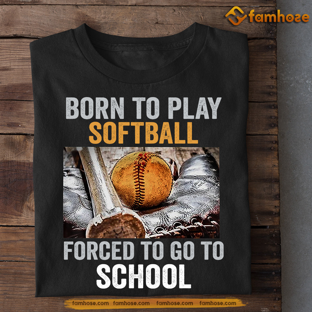 Back To School Funny Softball T-shirt, Born To Play Softball, Gift For Softball Lovers, Softball Players