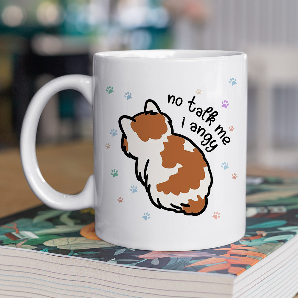 Cool Cat Mug, No Talk Me I Angy, Gift Mug, Cups For Cat Lovers, Cat Owners