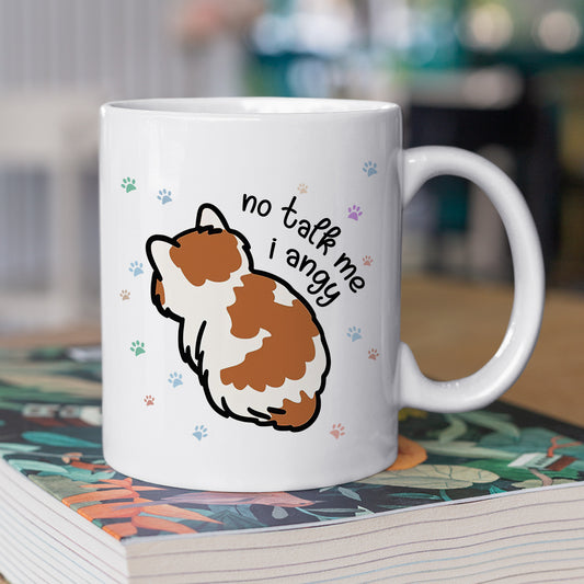 Cool Cat Mug, No Talk Me I Angy, Gift Mug, Cups For Cat Lovers, Cat Owners