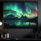 Northern Lights Aurora Borealis Over Valley Norway, Mystery Canvas Painting, Wall Art Decor - Aurora Poster Gift