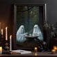 The Ghosts Have A Tea Break Halloween Canvas Painting, Wall Art Decor - Ghost Halloween Poster Gift