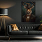 Victorian The Old Man Stag Deer Portrait, Gothic Canvas Painting, Victorian Animal Wall Art Decor - Vintage Animal Poster Gift