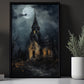 The Spooky House At Night Halloween Canvas Painting, Wall Art Decor - Horror Haunting House Halloween Poster Gift