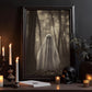 The Ghost In The Dark Forest Halloween Canvas Painting, Wall Art Decor - Dark Ghost Halloween Poster Gift