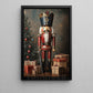 Vintage Christmas Nutcracker Canvas Painting, Guardian of Christmas Winter Wall Art Decor, Xmas Poster Gift For Nutcracker Lovers