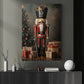Vintage Christmas Nutcracker Canvas Painting, Guardian of Christmas Winter Wall Art Decor, Xmas Poster Gift For Nutcracker Lovers