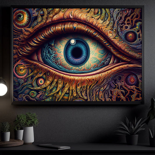 The Ancient Magic Eye, Victorian Canvas Painting, Gothic Wall Art Decor - The Eerie Eye Abstract Poster Gift