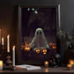 Baby Ghost Twilight Halloween Canvas Painting, Wall Art Decor - Dark Ghost Pumpkin Halloween Poster Gift