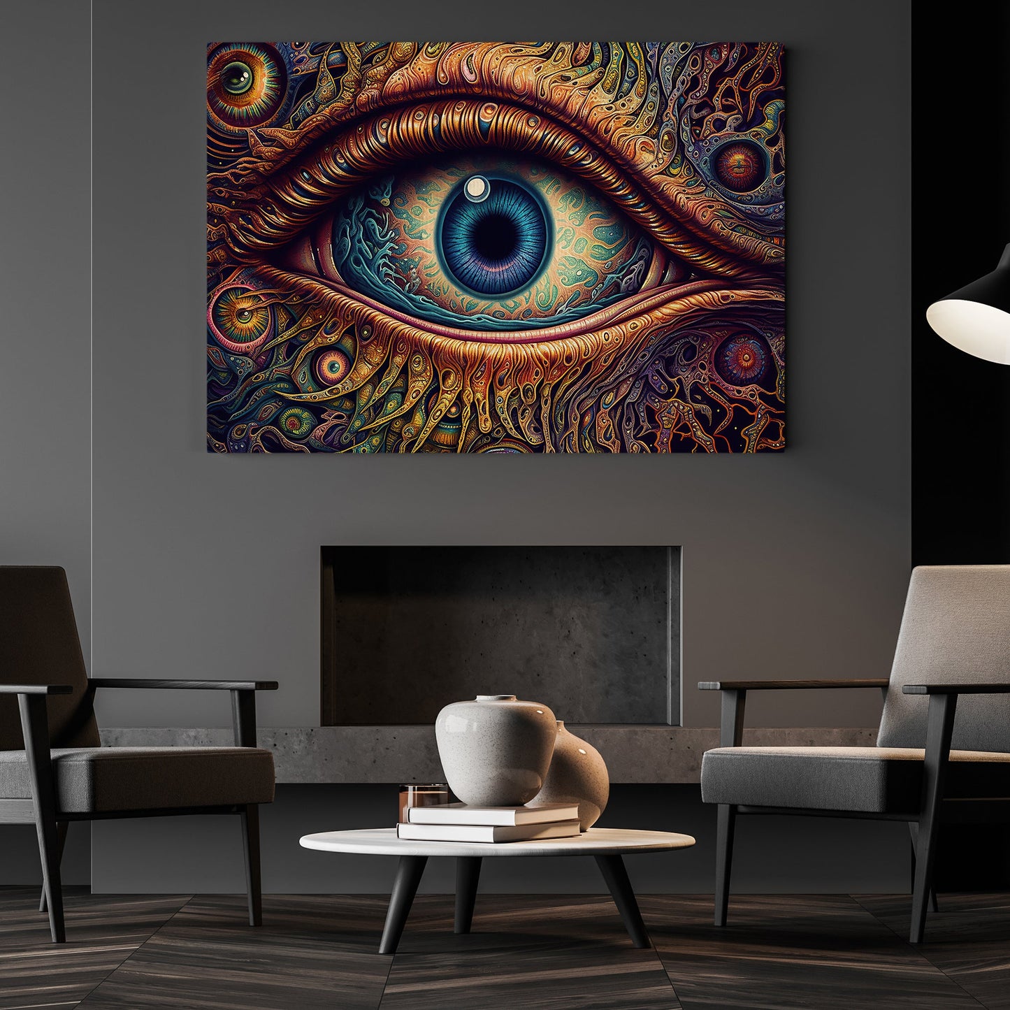 The Ancient Magic Eye, Victorian Canvas Painting, Gothic Wall Art Decor - The Eerie Eye Abstract Poster Gift
