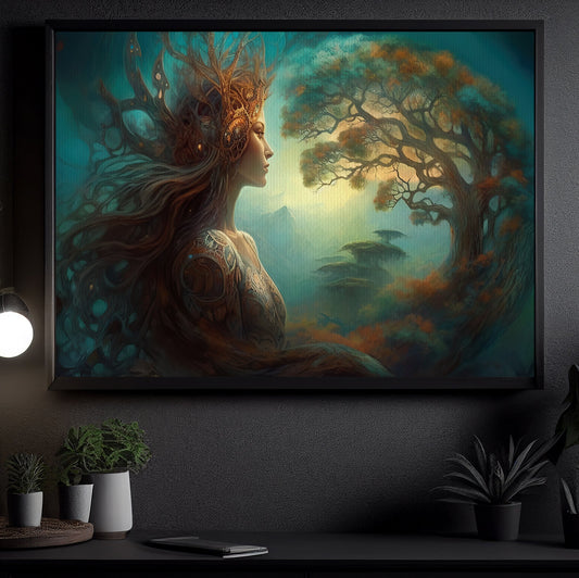 The Forest Deity Painting Canvas Wall Art - The Fairy Forest Poster Artwork Decoration For Living Room Bed Room