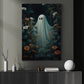 Baby Ghost In Flowers Garden Vintage Halloween Canvas Painting, Wall Art Decor - Dark Surreal Ghost Halloween Poster Gift