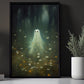 Dreaming Ghost In Wild Flowers Vintage Halloween Canvas Painting, Wall Art Decor - Dark Ghost Halloween Poster Gift