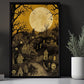 The Witchy House Spooky Halloween Canvas Painting, Wall Art Decor - Halloween Poster Gift