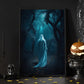 Vintage Ghost In Dark Forest Gothic Halloween Canvas Painting, Wall Art Decor - Halloween Poster Gift