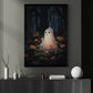 Alone Ghost In The Dark Forest Halloween Canvas Painting, Wall Art Decor - Halloween Poster Gift