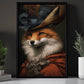 Victorian Fox In Suit, Victorian Animal Canvas Painting, Gothic Wall Art Decor - Fox Poster Gift