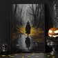 The Witch Walk On The Water Halloween Canvas Painting, Wall Art Decor - Halloween Poster Gift