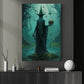Witch Hold A Ball In The Spooky Forest Halloween Canvas Painting, Wall Art Decor - Dark Witchy Halloween Poster Gift