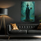 Witch Hold A Ball In The Spooky Forest Halloween Canvas Painting, Wall Art Decor - Dark Witchy Halloween Poster Gift