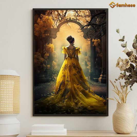 Elegance Amidst Autumn Serenity, A Canvas Wall Art Print - Gift Art For Decorating Your Home, Gift For Autumn Lovers