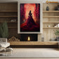 Enchanted Evening at the Crimson Ballroom, A Canvas Wall Art Print - Gift Art For Decorating Your Home, Gift For Auntum Lovers