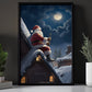 Vintage Santa Claus Christmas, Santa Canvas Painting, Wall Art Decor - Retro Winter Santa Poster Gift