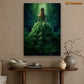 Emerald Enchantment An Ethereal Journey Through the Whispering Glades of Timeless Beauty, A Canvas Wall Art Print - Gift Art For Decorating Your Home, Gift For Auntum Lovers