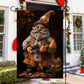 Autumn's Keeper The Enchanted Garden Gnome, Gnome Xmas Garden Flag & House Flag, Christmas Flag Gift For Gnome Lovers