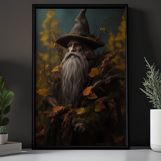 Mythical Harvest Gnome, Gnome Canvas Painting, Wall Art Decor - Vintage Gnome Poster Gift