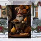 Gnome's Winter Delight With A Hint Of Santa, Gnome Xmas Garden Flag & House Flag, Christmas Flag Gift For Gnome Lovers