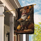 Gnome's Winter Delight With A Hint Of Santa, Gnome Xmas Garden Flag & House Flag, Christmas Flag Gift For Gnome Lovers