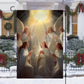 Angelic Serenade A Celestial Dawn, Angel Xmas Garden Flag & House Flag, Christmas Flag Gift For Angel Lovers