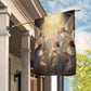 Angelic Serenade A Celestial Dawn, Angel Xmas Garden Flag & House Flag, Christmas Flag Gift For Angel Lovers