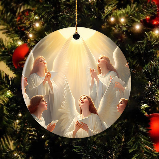 Choir of Seraphim, Angel Circle Ceramic Ornament Christmas Gift