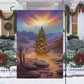 Christmas Tree Under Sunset, Christmas Tree Xmas Garden Flag & House Flag, Christmas Flag Gift