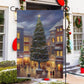 Christmas Tree Between Apartments, Christmas Tree Xmas Garden Flag & House Flag, Christmas Flag Gift