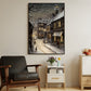 Enchanted Evening A Snowy Stroll Through Time Christmas Canvas Painting, Xmas Wall Art Decor - Christmas Poster Gift