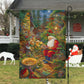 Enchanted Woodland Christmas, Santa Claus Xmas Garden Flag - House Flag, Christmas Flag Gift For Santa Claus Lovers