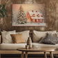 Golden Glow At Dusk A Cozy Winter Retreat Amidst the Whispering Pinesh Christmas Canvas Painting, Xmas Wall Art Decor - Christmas Poster Gift