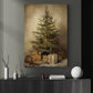 Golden Memories of Christmas Canvas Painting, Xmas Wall Art Decor - Christmas Poster Gift