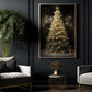 Golden Glimmer of the Festive Night, Christmas Canvas Painting, Xmas Wall Art Decor - Christmas Poster Gift