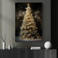 Golden Glimmer of the Festive Night, Christmas Canvas Painting, Xmas Wall Art Decor - Christmas Poster Gift