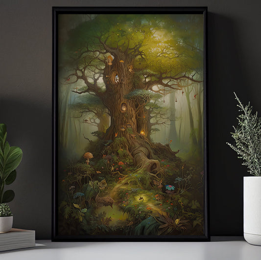 Enchanted Grove Whispers, Christmas Canvas Painting, Xmas Wall Art Decor - Christmas Poster Gift