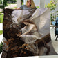 Cute Angel On The Tree Christmas, Angel Xmas Fleece Blanket & Sherpa Blanket Gift